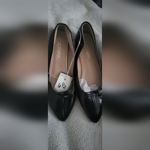 CINAK Women's Classic Flats w/Pointed Toe Ballets, Sz 6 1/2 - Picture 1 of 8